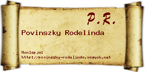 Povinszky Rodelinda névjegykártya